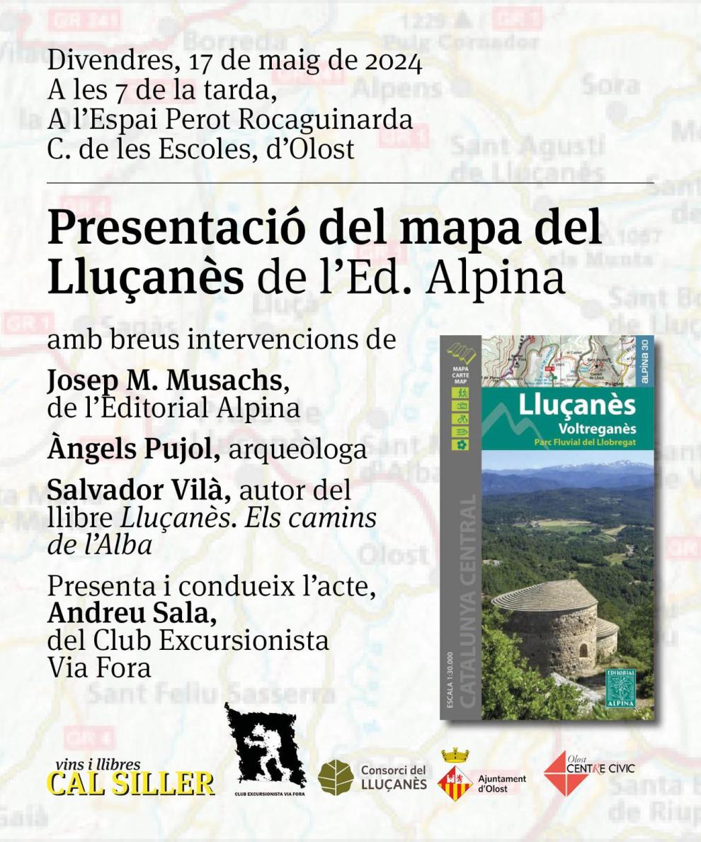 Presentació del mapa del Lluçanès, d'Edicions Alpina